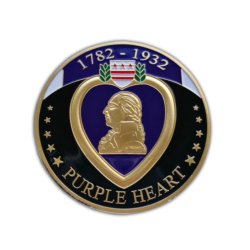 Eillwin Purple Heart Beautiful Collectable & Commemorative Noble Coin Present