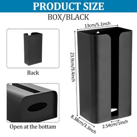 2 Pcs Magnetic Plastic Bag Holder Magnetic Grocery Bag Storage Organizer Wall Mount Plastic Bags Dispenser Wide Opening Dispenser Fingerprint Resistant Smudge Proof Saver for Pantry (Black)
