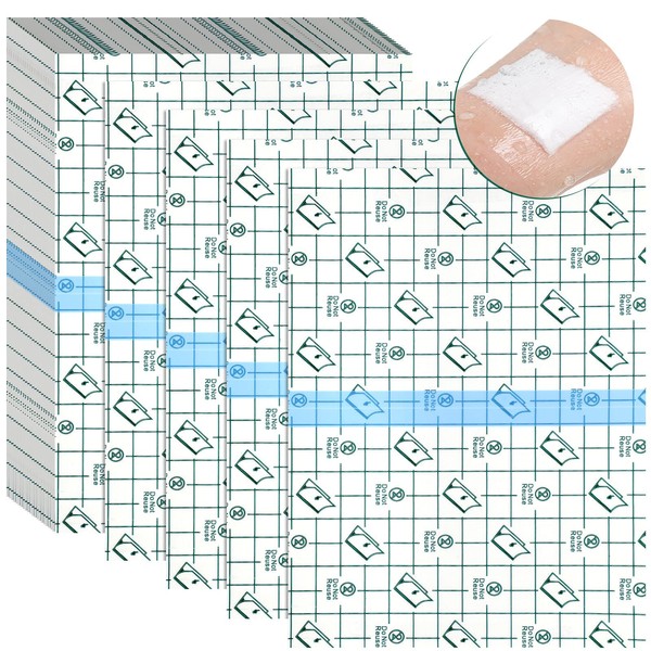 50 Pieces Shower Waterproof Patch Transparent Stretch Adhesive Bandage Large Shower Protector Cover Shower Waterproof Dressing Transparent Film Adhesive Bandages, 6 x 8 Inch