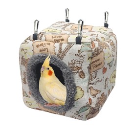 Paxikaka Bird Plush Nest Bed - Hanging Soft and Warm Hammock for Birds Parrot Parakeet Cockatiel Conure Hamster Rat Squirrels etc