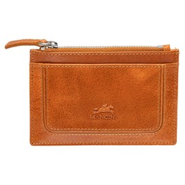 Mancini South Beach RFID Secure Card Case and Coin Pocket, Tan