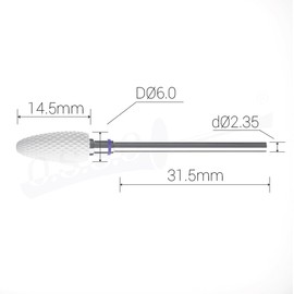 Ceramic Nail Drill Bit Bullet (Medium)