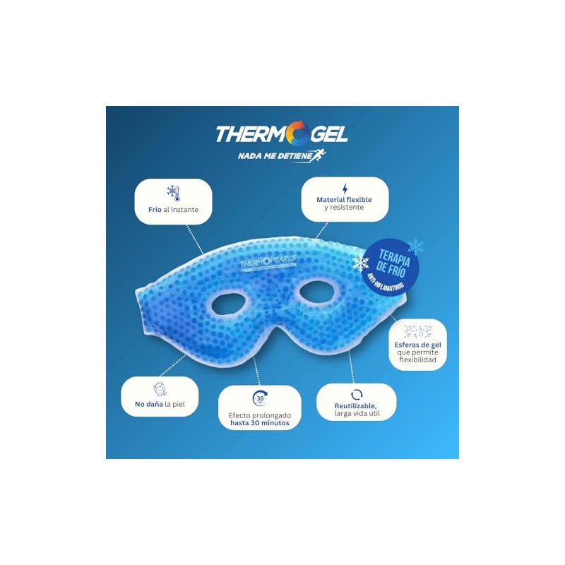 Gooday Thermo Gel Pearls Antifaz Ajustable para Frío 3 Piezas
