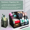 UMILKI 2 Piece Desk Organiser with Pen Holder Set, Metal