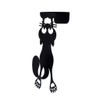 balvi Curious Cat Hanger for Doors, Black, One Shape of