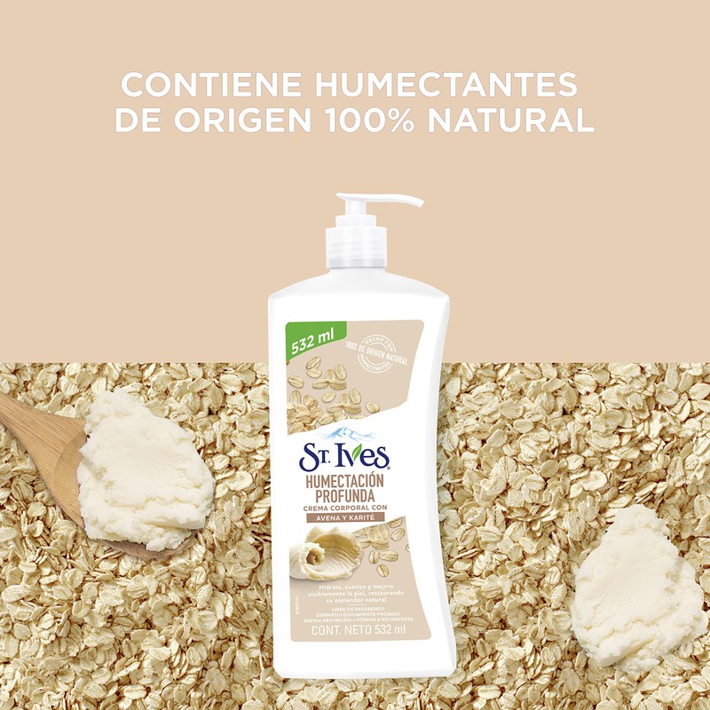 Crema Corporal St. Ives Avena y Karité 532 ml