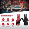 Billiard Pool Gloves for Left Hand 3 Finger, Splicing Process,