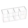 4-Compartment Transparent Acrylic Connecting Pencil Holder (49735757) / 4칸 투명 아크릴 이으 연필꽂이 일자연결 필기구통 (49735757)