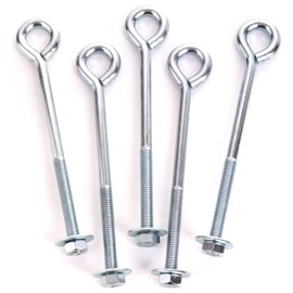 Zinc Plated Eye Bolts with Nuts and Washers M8/ 150MM Strong Wire/Chain Link Fence Support Stainless Steel Lifting Eye Bolts with Nut Washer Ring Bolts with Metric Thread Pack of 5.