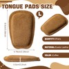 Shyyween 3 Pairs Shoe Tongue Pads Leather Soft Self Adhesive