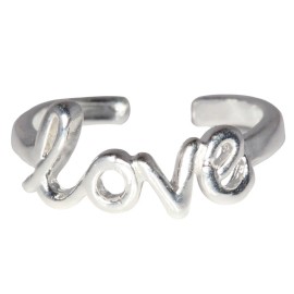 EjewelryPlus New .925 Sterling Silver Love Toe Ring adjustable size | Made In USA