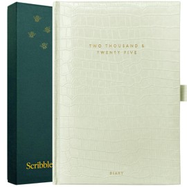 2025 Diary A5 Week to View by Scribble & Dot® 2025 Diary runs Jan'25-Dec'25, A5 Diary 2025 Luxury Diary with Tabs, Trackers, Notes & More for Busy Schedules - Croc (2025)