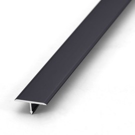 10 Pcs Aluminium Alloy T Molding Floor Transition Strip 48" Long Doorway Edge Trim 0.77"/19.5mm Wide Black
