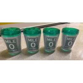 Shelby (4) RT12BL Shelby Silver Bling Tumbler Mile Marker 0 Key West green TT lid