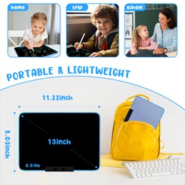 GoiJamToy LCD Writing Tablet for kids 13Inch Doodle Board Drawing Tablet Writing Pads, Type-C Charging, Educational Learning Toddler Toys 3 4 5 6 7 8 9 Years Boy and Girls Blue