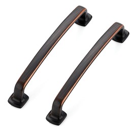 Ravinte Decor 5 Pack Cabinet Handles Arch Cabinet Pulls - 5 Inch Drawer Pulls Oil Rubbed Bronze Kitchen Cabinet Handles Curved Dresser Handles Solid Cabinet Door Handles for Kitchen Cabinet Hardware