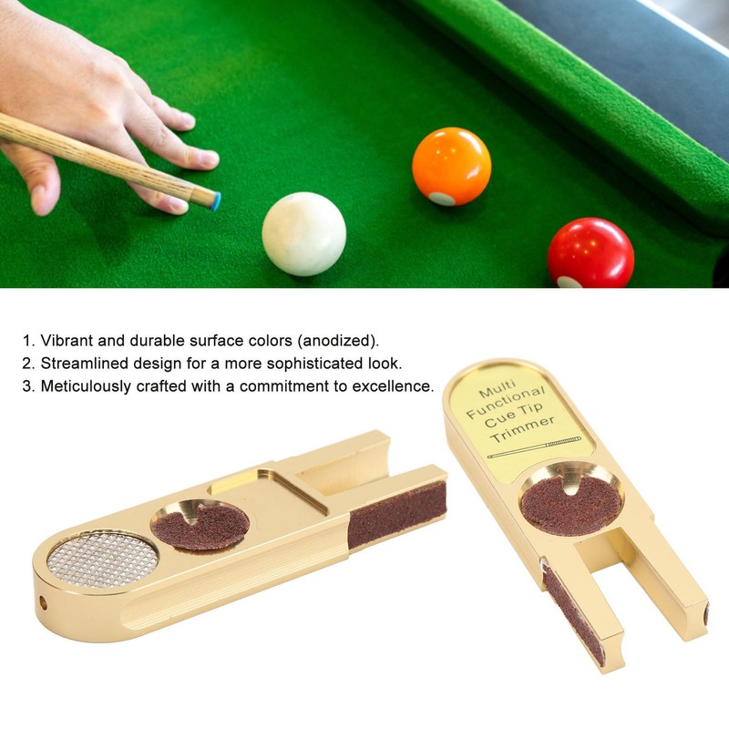 Pool Cue Tip Shaper Multifunctional Billiard Cue Tip Repair Tool