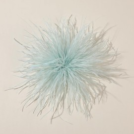 Feather Brooch, Fluffy Ostrich Feather Brooch Bridal Wedding Party Christmas Dress Up Corsage Pin Hat Accessories for Women Wedding Party Dance Banquet Dress Clothing Accessories, Lake Green