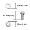 DGHAOP 8Pcs Brake Cable Regulator Clamp 26 Square Head Sliver