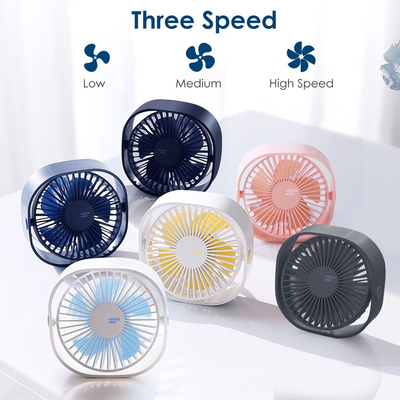 Simpeak USB Fan, Mini USB Table Fan, Small Fan Quiet,