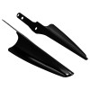HDBUBALUS Black Front Fork Mount Wind Deflectors For Harley Road