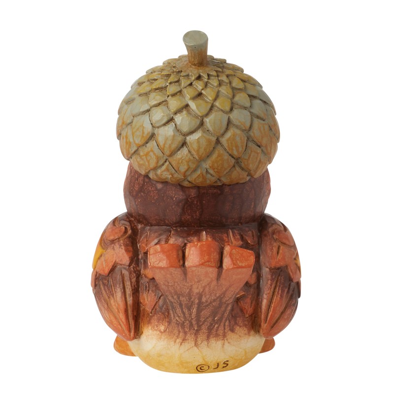 Enesco Jim Shore Heartwood Creek Miniaturfigur Erntevogel mit Eichelhut, 7,1