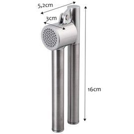 KADAX Garlic Press, Garlic Press, Stainless Steel Garlic Cutter, Practical Kitchen Helper, Dishwasher Safe, Robust, Ergonomic Handle