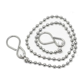 fiXte Replacement Sink Plug Shower Bath White 45mm (1 3/4") Plug with 450mm (18") Chain or 38mm (1 1/2") Plug with 300mm (12") Chain (45mm Plug - 18" Chain)