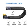 cablecc USB4 40Gbps Extension Cable Slim Flat Male to Female