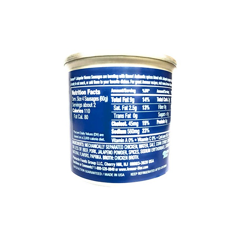 Armour Vienna Sausage Jalapeno 4.75 Oz (Pack of 6)