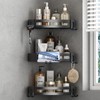 VOLPONE 3-Pack Black Triangle Shower Caddy, 3-Tier Corner Shelves, Rustproof