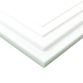 BuyPlastic White (Natural) Teflon PTFE Virgin Plastic Sheet 1/16" x 6" x 6" - Chemical Resistant, Impact Resistant