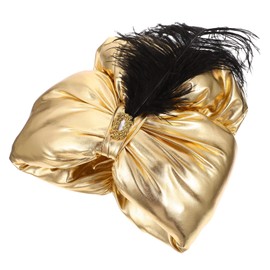 Holibanna Arab India Hat Golden Turban Hat Prince Headdress Costume Arabian Cap Plume Decor Arabic Headwrap for Men Women Cosplay Fancy Dress