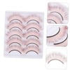 Housoutil 10pairs Long False Lashes Eyelashes Makeup Individual Lashes for