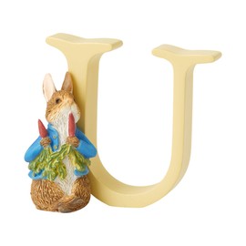 Enesco Beatrix Potter Alphabet Collection Letter U Peter Rabbit with Radishes Figurine, 2.56 Inch, Multicolor