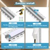 Glooglitter 10 Pack 6.6ft/ 2 Meter Plaster-in LED Channel Trimless