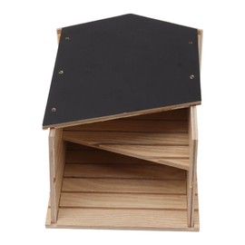 Asixxsix Bat House, Double Chamber Wooden Bat Box for Bat Roost and Land, Weatherproof Bat Shelter, Clean Your Garden of Insects