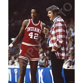 SPORTSPHOTOSUSA Bobby Knight & Mike Woodson Indiana Hoosiers Basketball 8X10 Photo