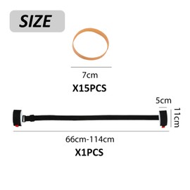 15 Snowboard Bindings And 1 Snowboard Strap, Ski Supplies, Ski Accessories, Adjustable Straps