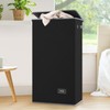 SOLEDI Laundry Hamper Black with Lid and Removable Bag -