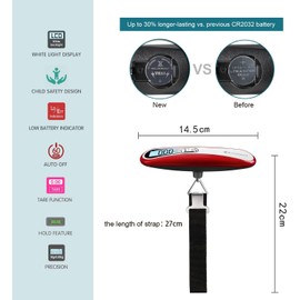 MYCARBON Luggage Scale Portable Suitcase Scales Digital Hand Scale Travel Scales with 110 lb/ 50KG Capacity Weighing Scales for Luggage Bag