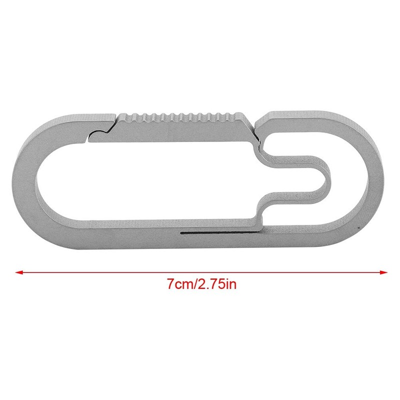 Keychain Keyring Titanium Alloy Split Ring Chain Round Key Rings