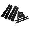 8PCS Door Window Pillar Trim Bright Black 4D Style PC