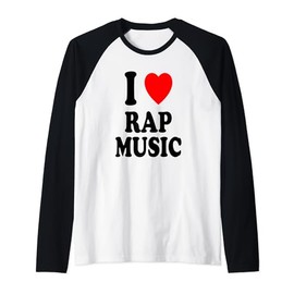 I Heart (Love) Rap Music Hip Hop Rhythm Raglan Baseball Tee