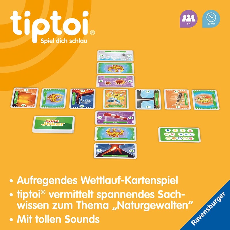 Ravensburger tiptoi 00167 Quiz Nature Powers, Quiz Game for Children