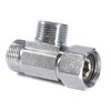 Breezliy Brass Angle Stop Add-A-Tee Valve,3/8-Inch Compression Inlet X 3/8-Inch