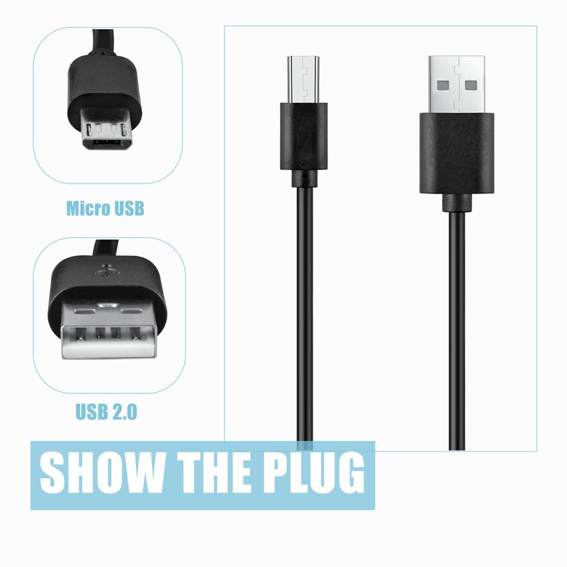 CJP-Geek Extra Long Tip Micro USB Charger Cable Cord Replacement