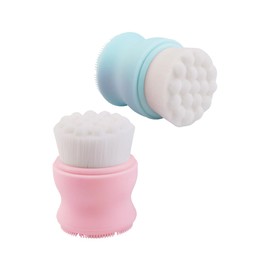 Beavorty 2pcs Cleansing Brush Face Scrub Skin Care Brush Face Exfoliator Brush Face Massager Brush Face Massage Brush Makeup Removal Brush Miss Silica Gel Body Makeup Remover Brush