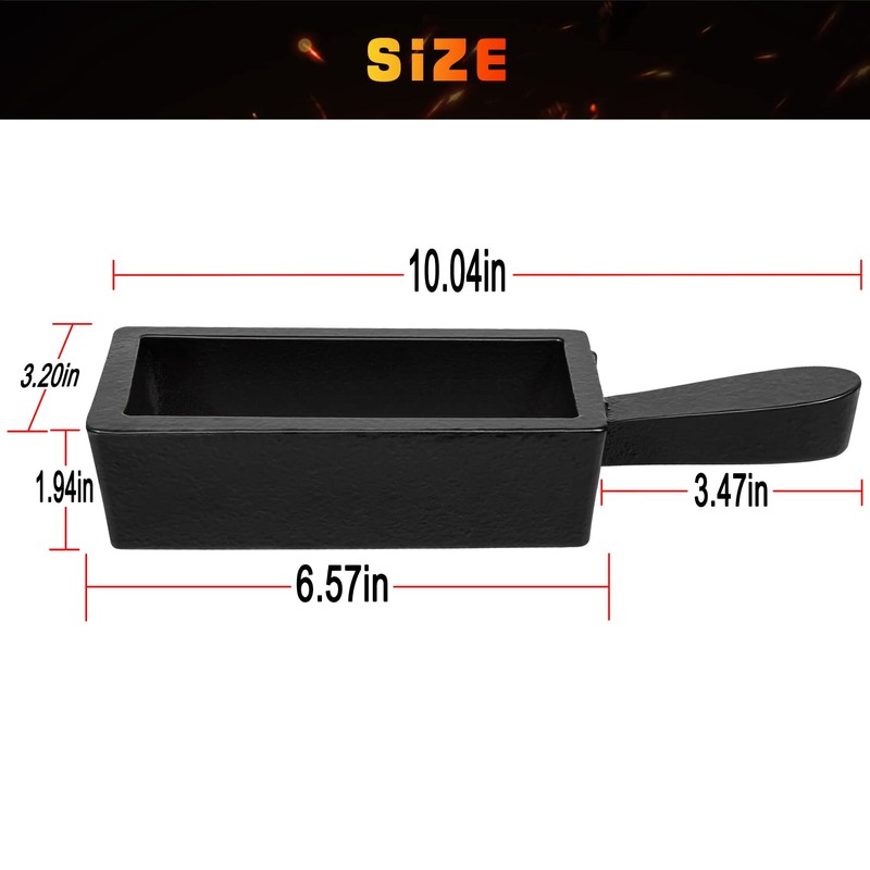 100 oz Cast Steel Ingot Mold for Melting Casting Refining
