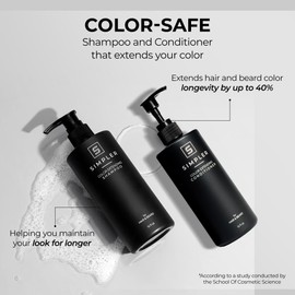Simpler Color Protecting Shampoo And Conditioner for Men (Bergamot & Cedar Scented) - Dye & Sulfate Free Shampoo for Color Treated Hair & Beard - Hair Cleanser w/Coconut Oil, Almond Oil & More